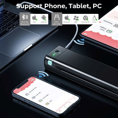 Portable Mobile Thermal Printer for Android and iOS Devices