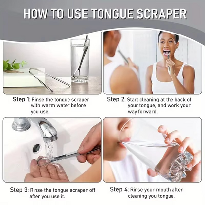Metal Tongue Scraper for Fresh Breath