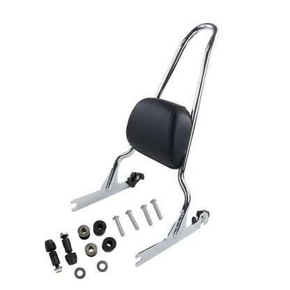 Removable Bike Backrest with Synthetic Leather and Metal Frame
