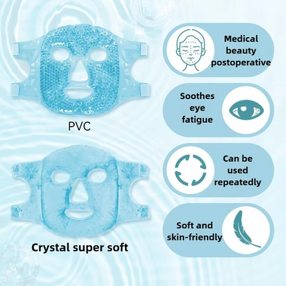 Heated and Cooling Gel Face Mask with Eye Mask