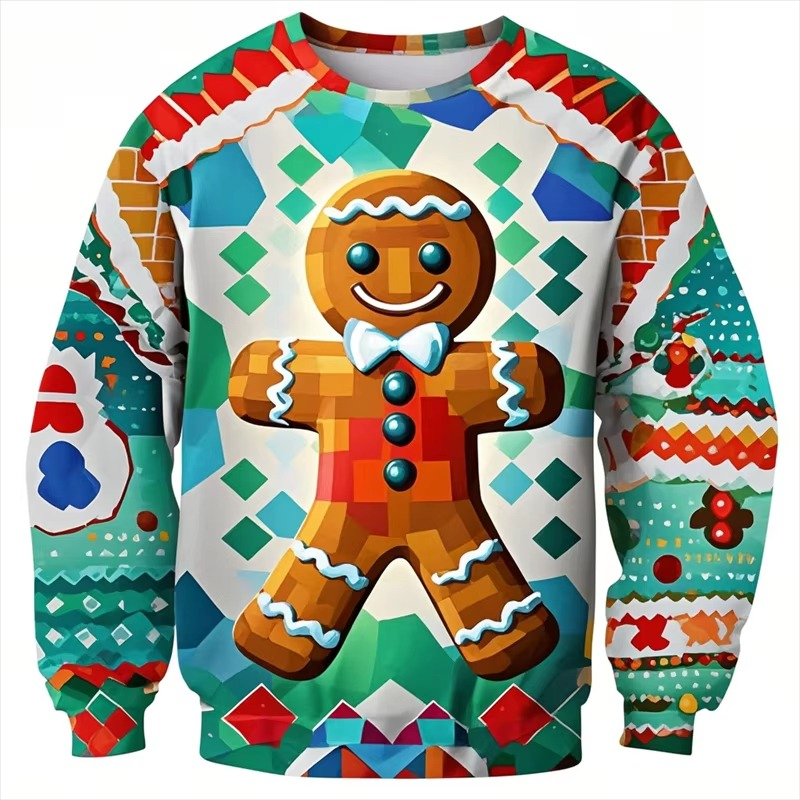 Funny Xmas 3D Graphic Sweatshirt for Men