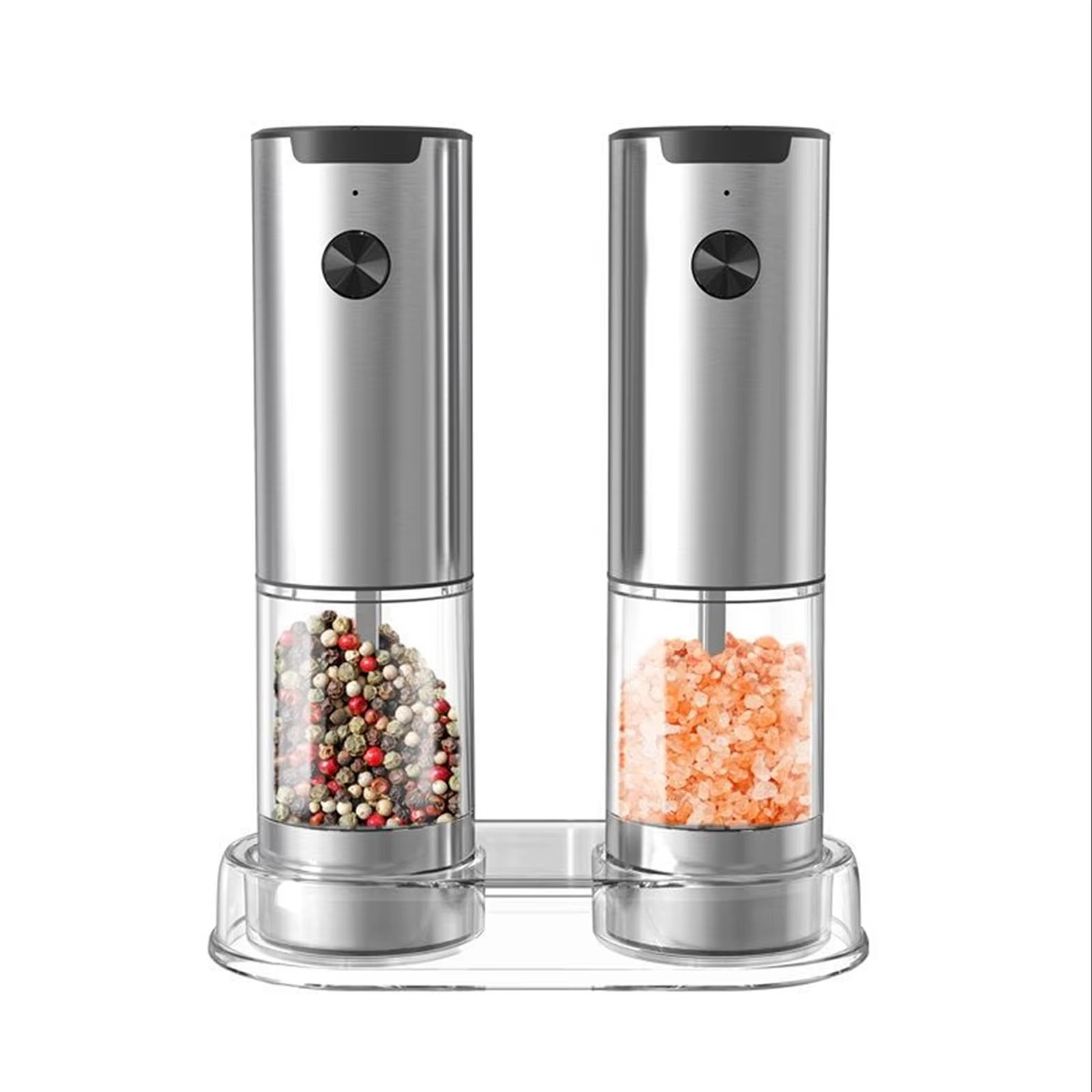 Automatic Salt Pepper Mill Set with LED Lighting - Hehif