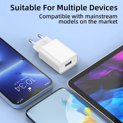 Compact Fast USB Wall Charger 5V 2A Phone Adapter