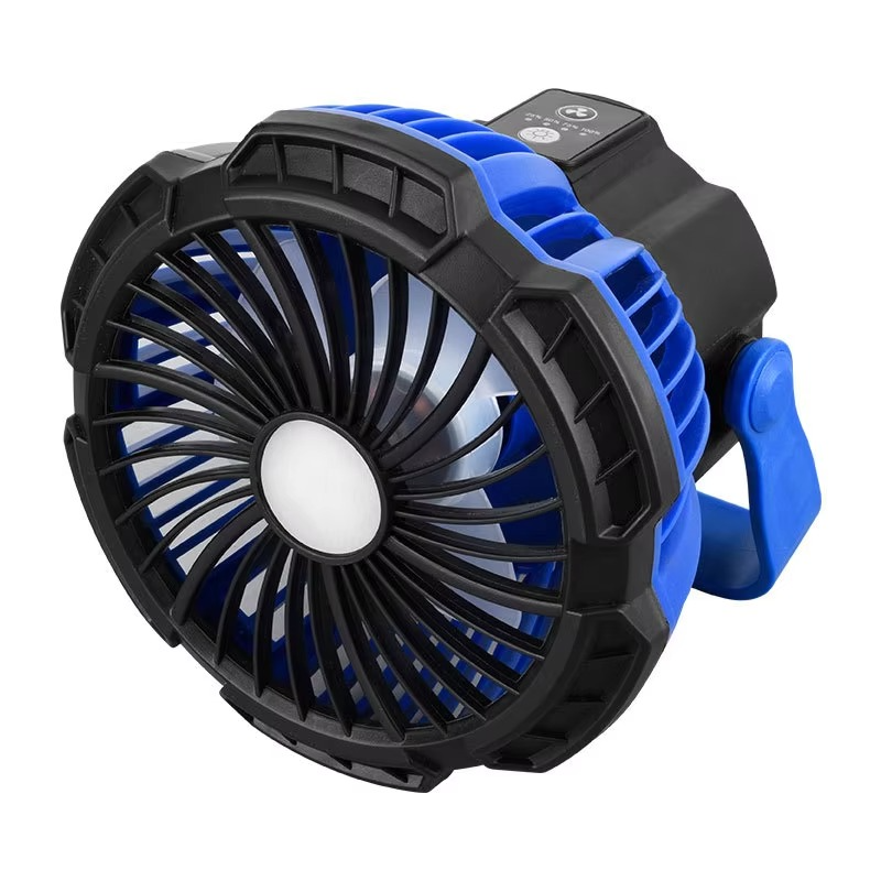 Portable Outdoor Fan with LED Light and Remote