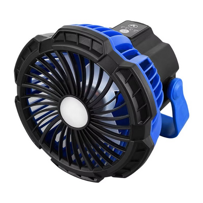 Portable Outdoor Fan with LED Light and Remote