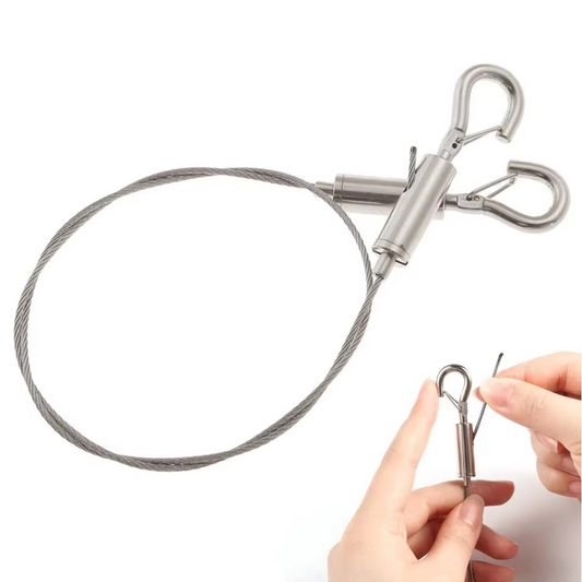 Easy Install Hanging Kit with Steel Cable and Hook - Hehif