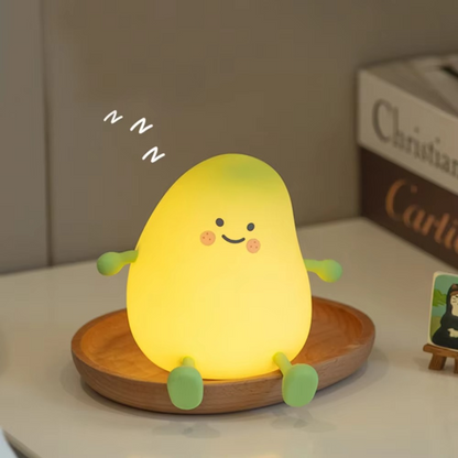 Gentle Color Changing Silicone Pear Lamp