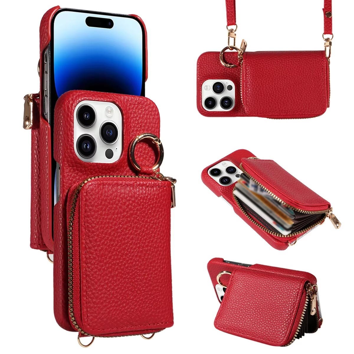 Durable Leather iPhone Case with Magnetic Shield Protection