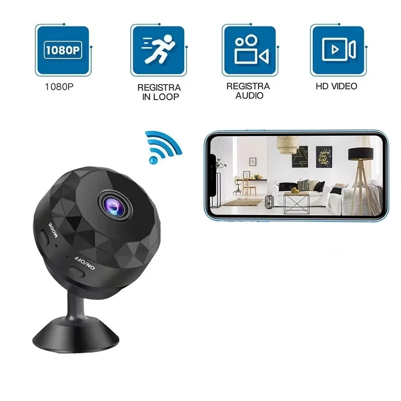 Compact 1080p WiFi Home Surveillance Camera with Night Vision