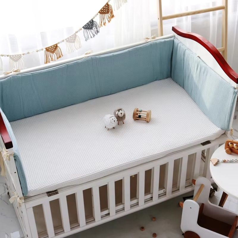 Soft Breathable Baby Crib Bumper Pad for Nursery Safety