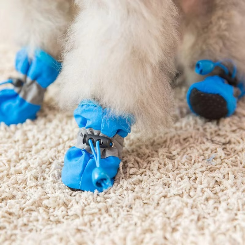 Grip Sole Dog Snow Booties 4-Pack Outdoor Pet Shoes