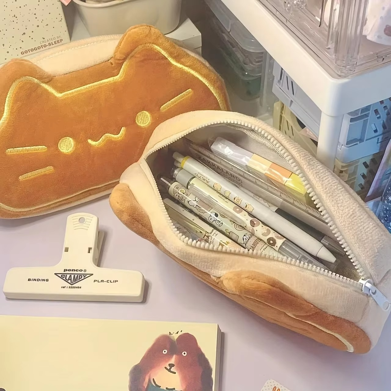 Big Soft Kitten Pencil Bag