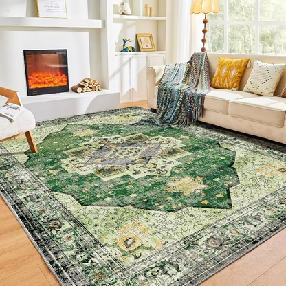 Plush Traditional Anti Slip Floor Rug for Home Decor
