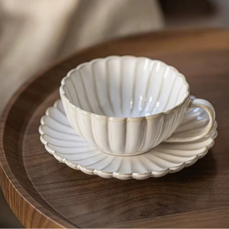 Delicate Floral China Tea Cup and Saucer Set