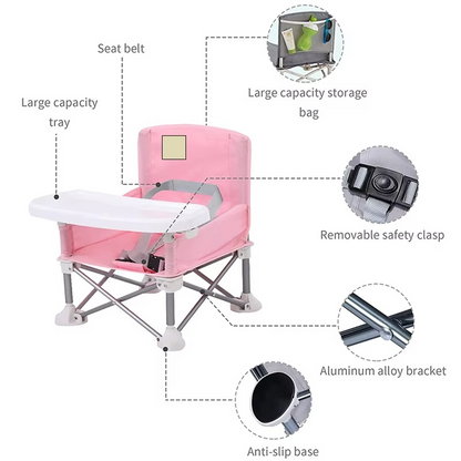 Compact Foldable Baby Dining Booster Seat