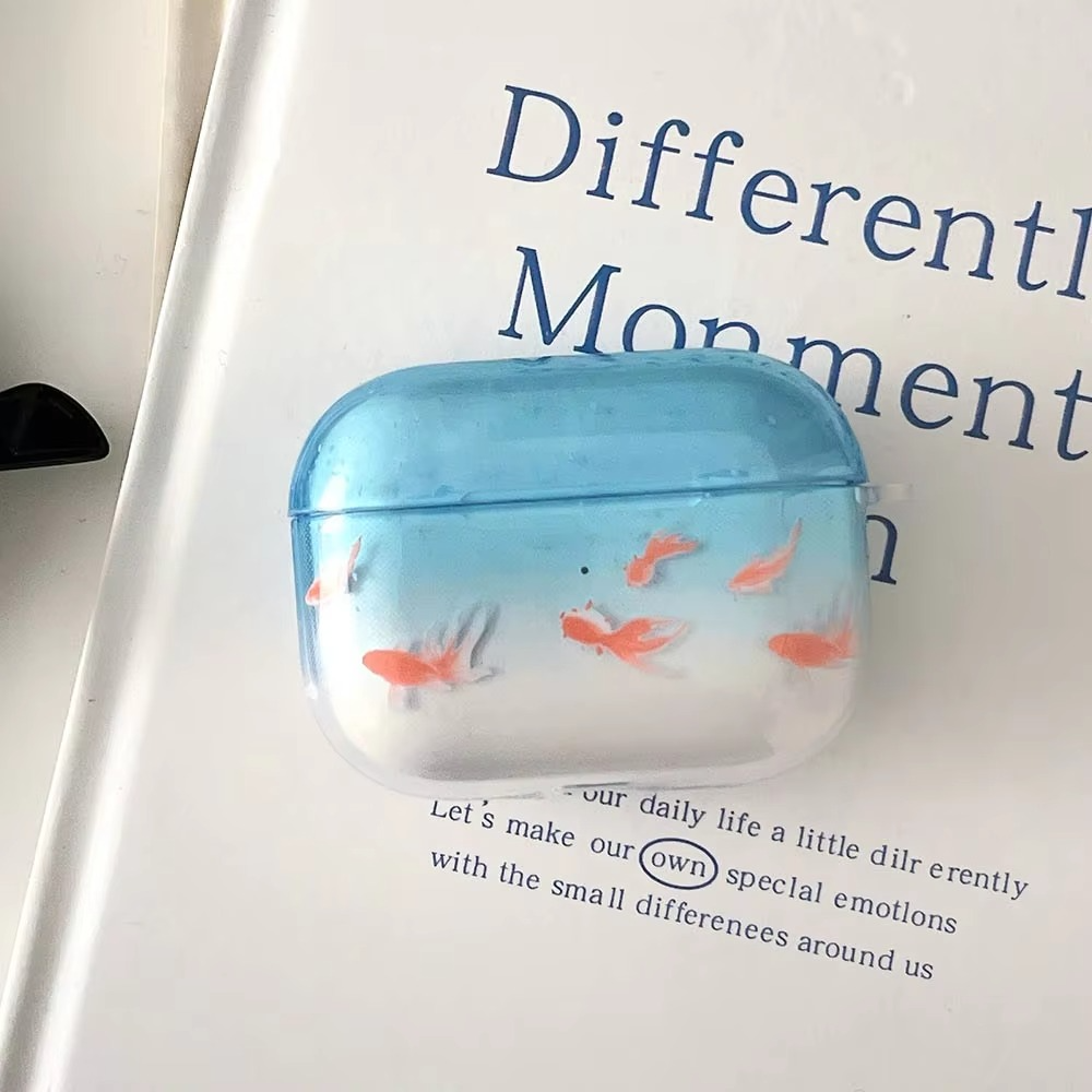 Colorful Ocean Fish AirPods Cover with Keychain