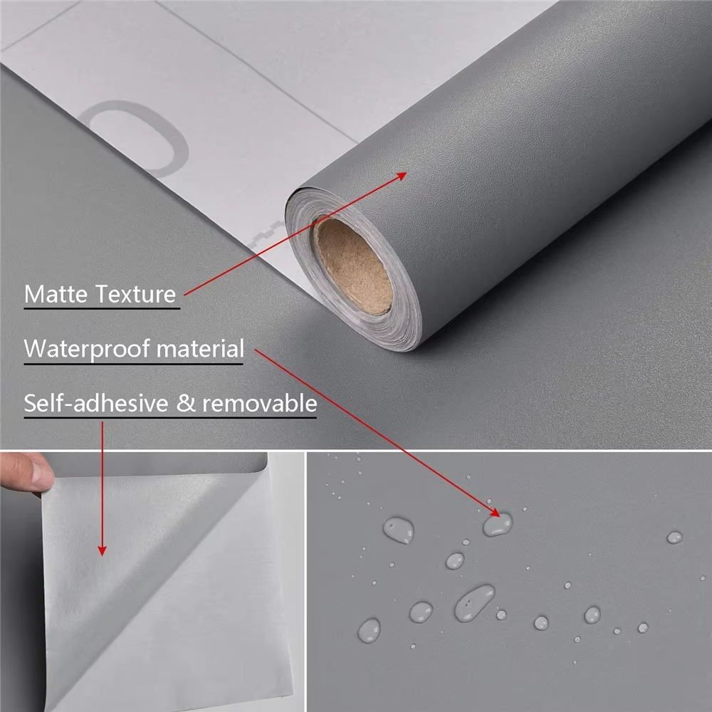 Durable Peel Stick Wall Wallpaper – White, Grey, Black
