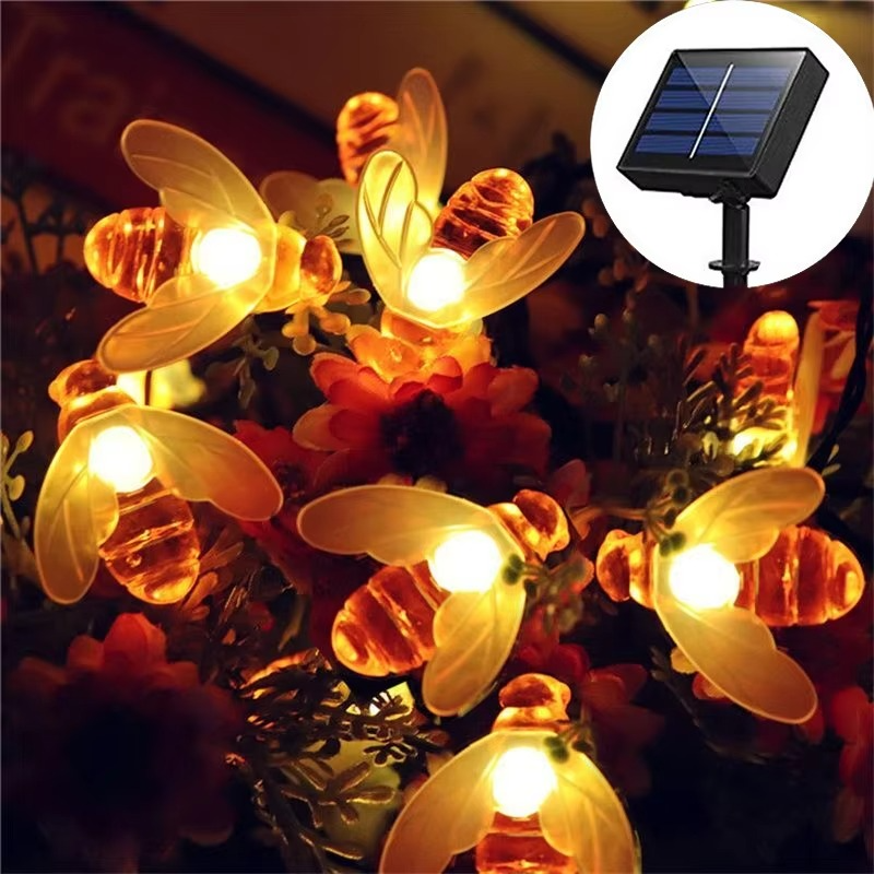 Colorful Outdoor Solar Bee Fairy Lights