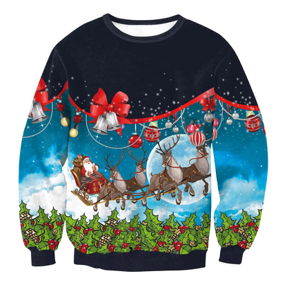 Comfy Oversized Funny Xmas Sweater Relaxed Fit Knit