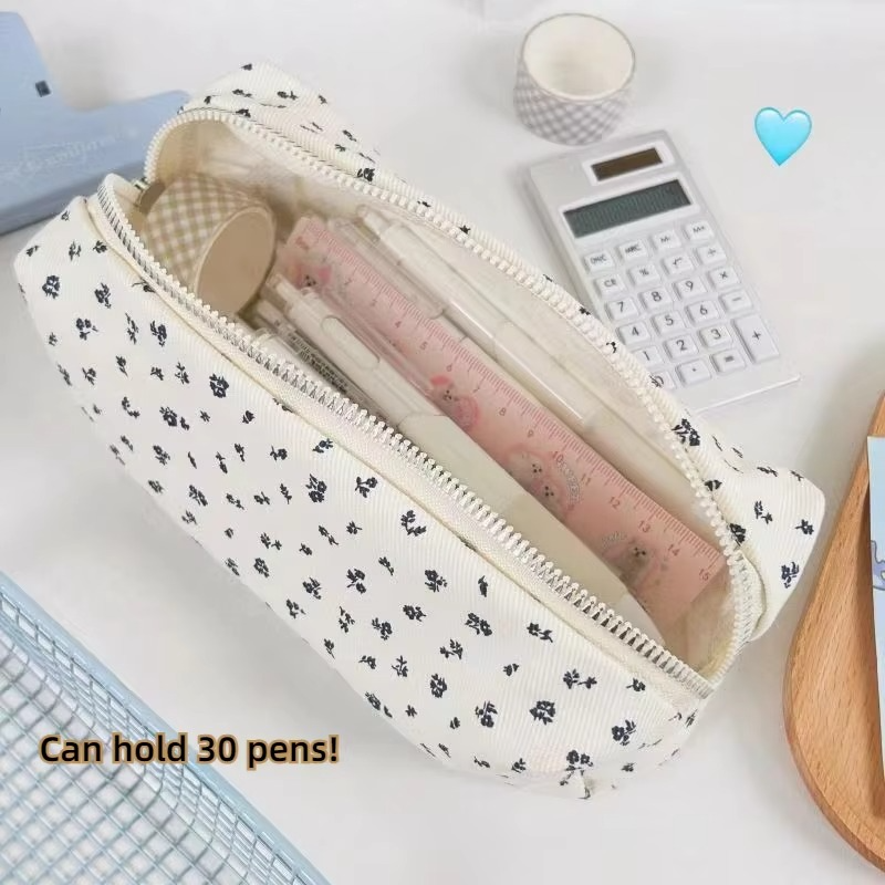 Stylish Floral Pencil Case with Large Storage
