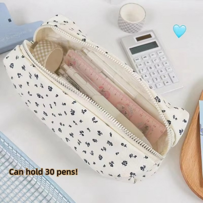 Stylish Floral Pencil Case with Large Storage