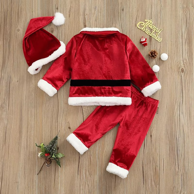 Kids Festive Santa Outfit 3 Piece Set