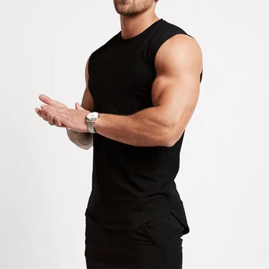 Athletic Fitted Sleeveless Gym Vest Top - Hehif
