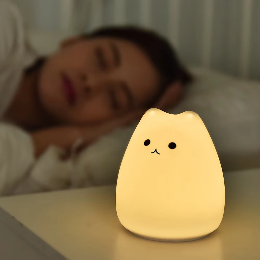 Colorful Kitty LED Nightlight with Touch Control