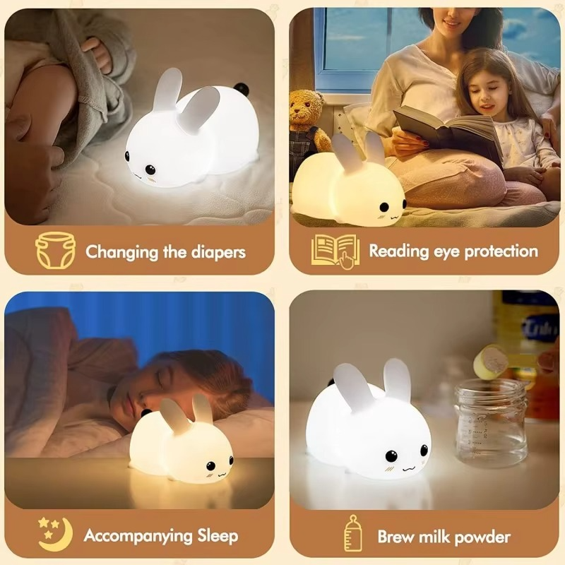 Lovely Green Bunny Night Lamp