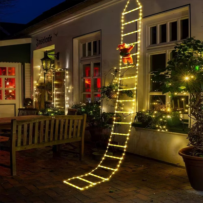 Festive LED Christmas Tree Lights with Santa Decor