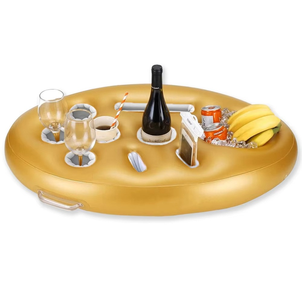 Floating Pool Bar with Cup Holders and Tray