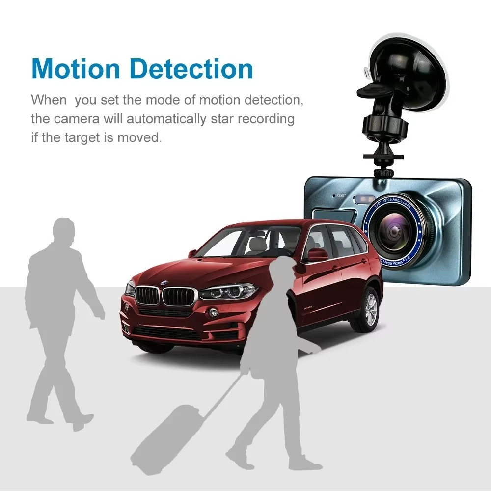 Compact 4 Dual Camera Car Dash Cam with Night Vision
