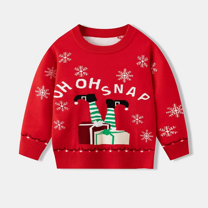 Soft Boy's Winter Sweater, Fun Long Sleeve Pullover - Hehif