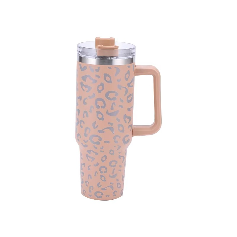 Colorful Patterned Stainless Steel Tumbler 40oz with Lid