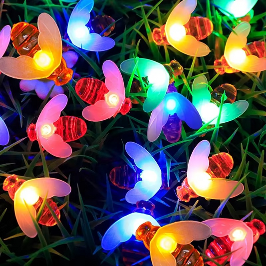 Colorful Outdoor Solar Bee Fairy Lights - Hehif