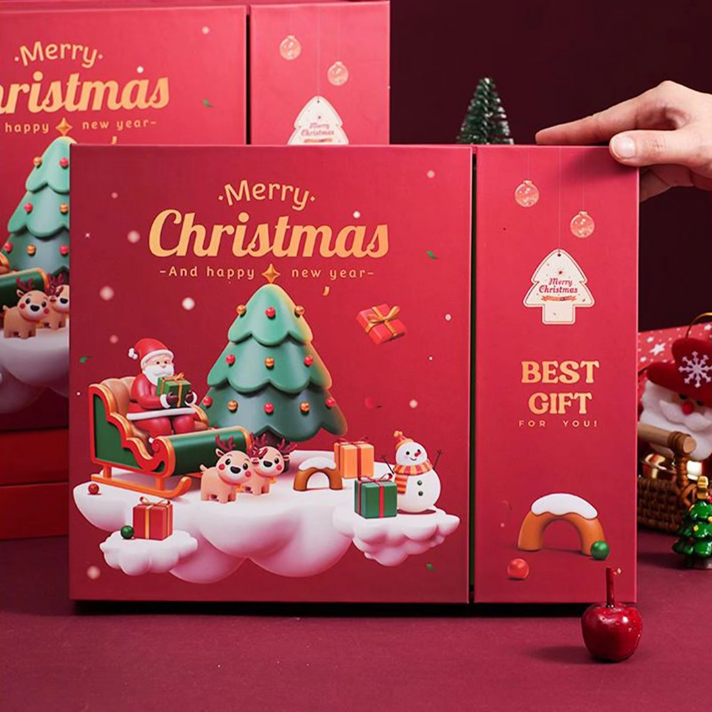 Christmas Countdown Calendar Gift Box Set