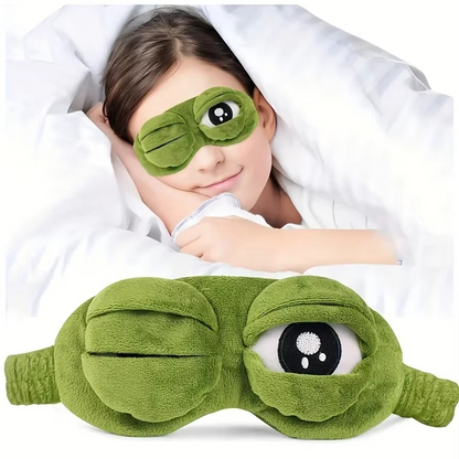 Fun Frog Contoured Sleep Mask for Travel and Relaxation