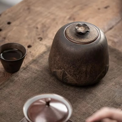 Airtight Ceramic Storage Canister for Tea Coffee Sugar