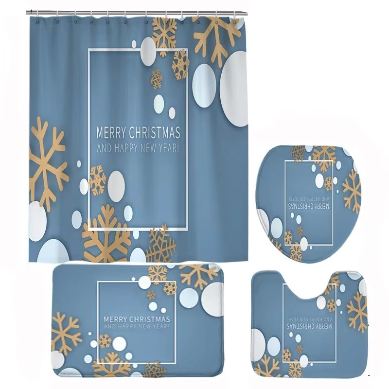 Festive Holiday Bath Set with Christmas Decor