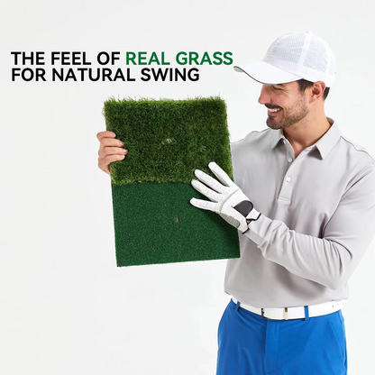 Compact Golf Practice Mat with Ball Tee for Home Use