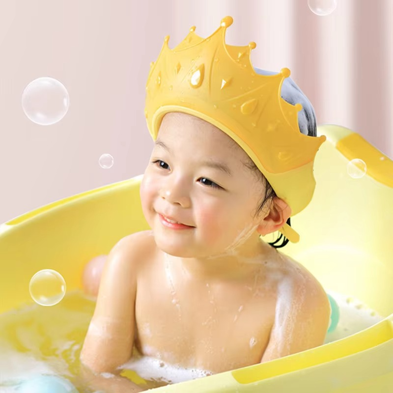 Kids Soft Waterproof Bath Cap Ear Eye Protector - Hehif
