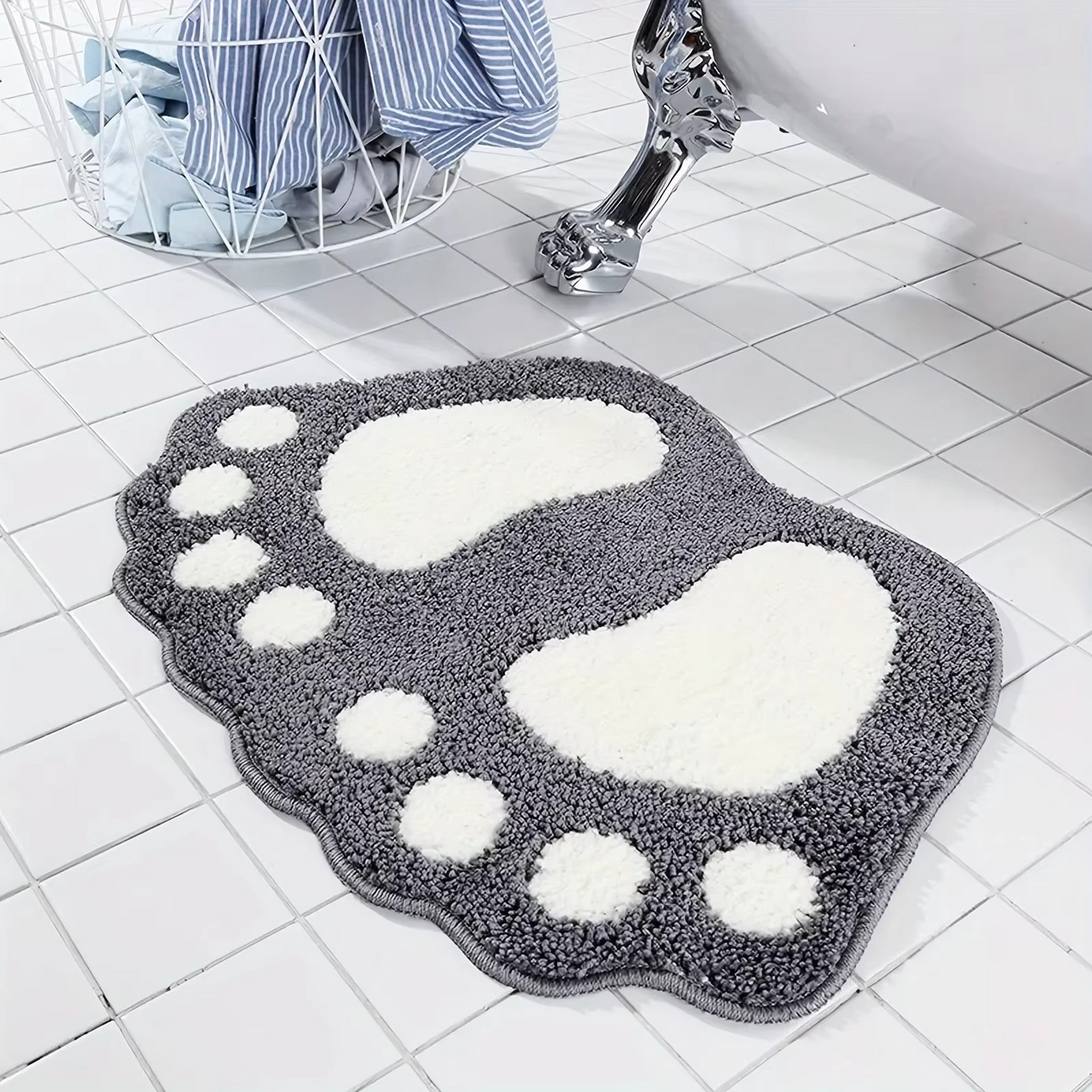 Soft Plush Bathroom Rug, Absorbent and Slip Resistant