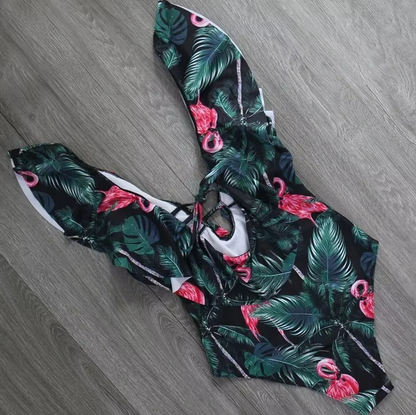 Ladies Floral Halter Neck Swimwear