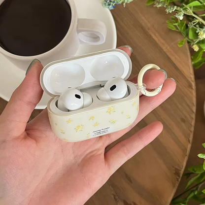 Bright Floral Clear AirPods Case With Keychain