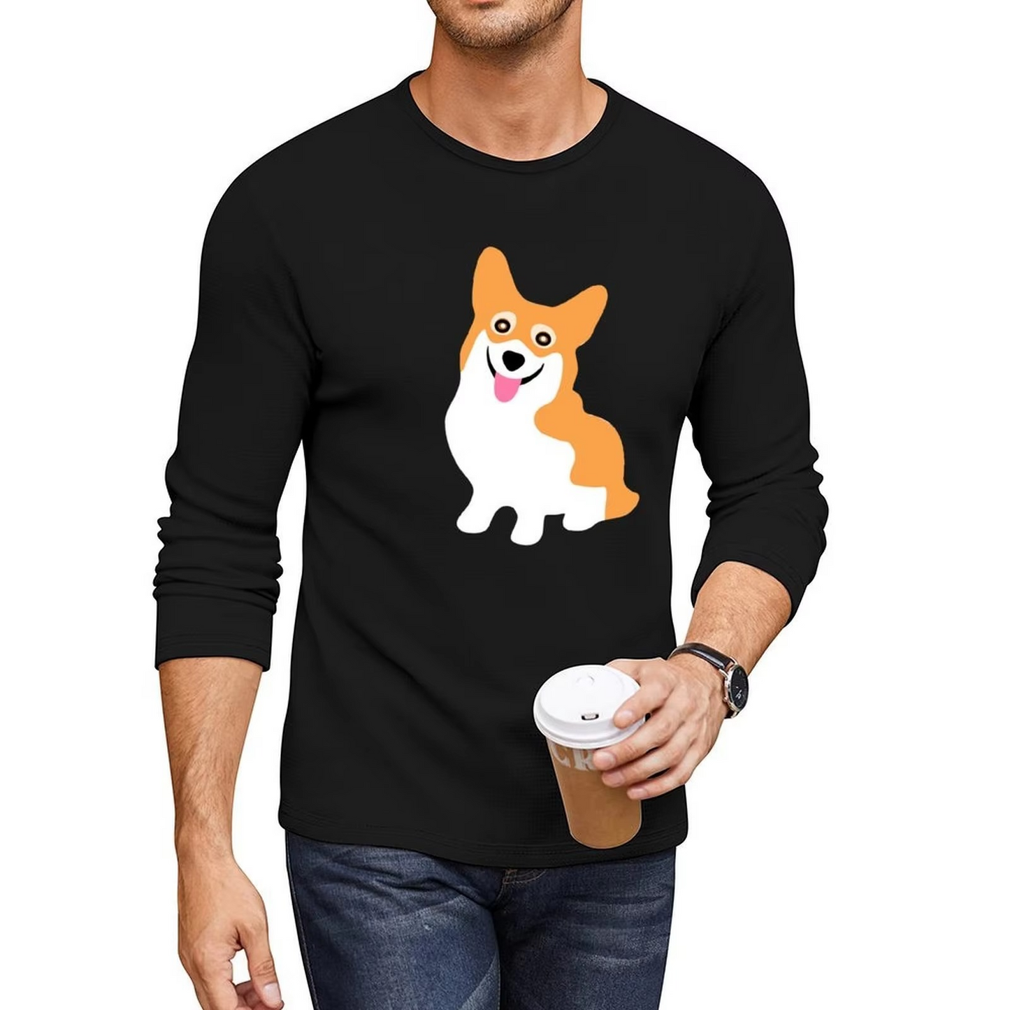 Funny Dog Graphic Tee for Guys