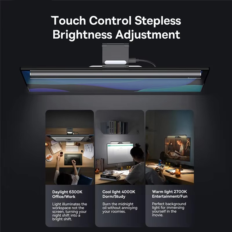Compact LED Computer Screen Light for Desk Use