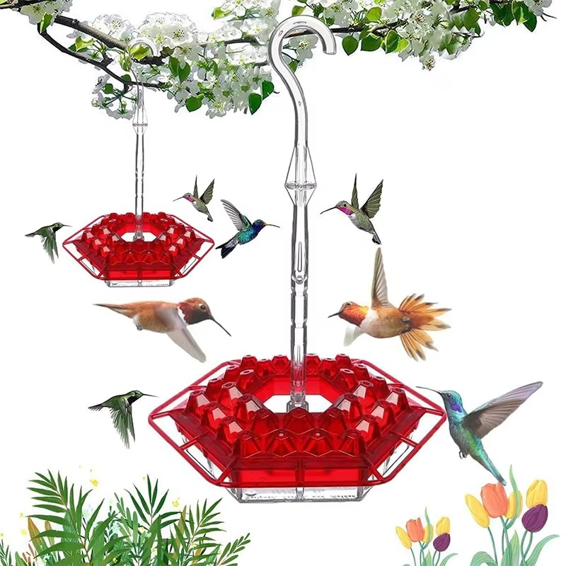 Large Capacity Bird Feeder with 30 Ports Easy Fill Design