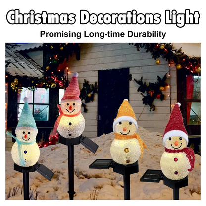 Festive Solar Powered Snowman Yard Light