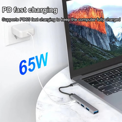 Compact USB C Adapter 5 in 1 with Fast Charging