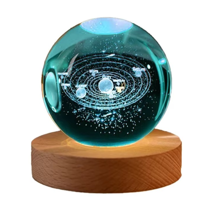 Colorful Globe Nightlight with Stars and Moon Design